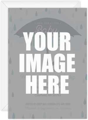 Personalized Image Cards / 25 Upload Your Own Design Cards With White Envelopes / 5" x 7" Flat Fully Customized DIY Logo Cards With Blank Back/Made In The USA